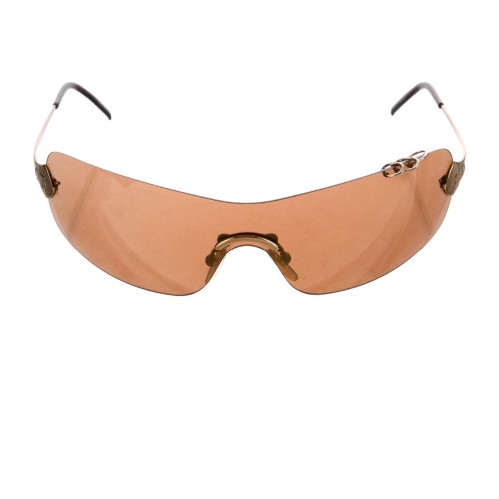 Dior chrome/bronze pierced glasses